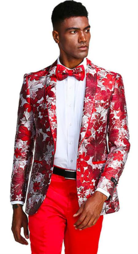 JA57599 Red Prom Suit - Red Prom Tux - Red Suits For Prom