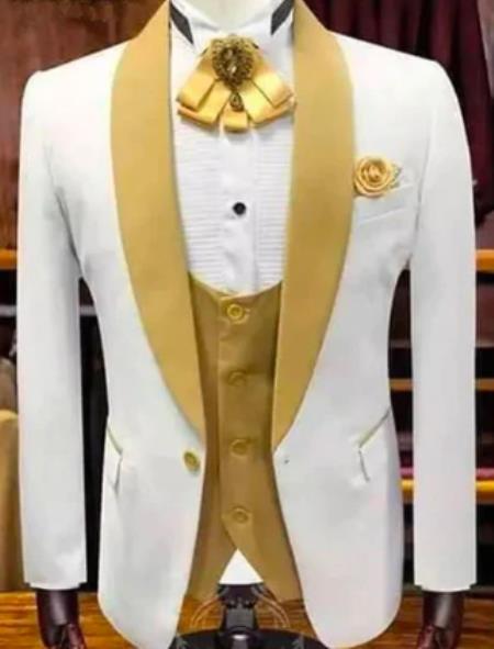 White and Gold Suit