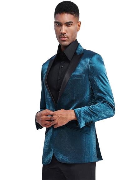  Teal Tuxedo - Teal Prom Suits - Teal Prom Tuxedos Jacket