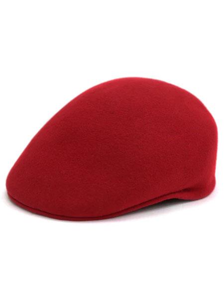 Mens Hat - Red - Wool