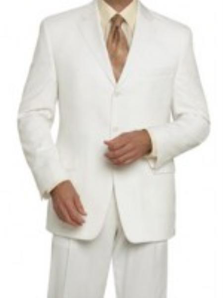 Mens Lightweight Suit - Summer Dress Suits Off White