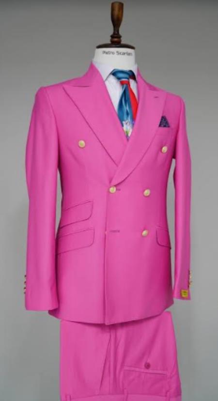 Product#JA60827 Pink Tuxedo - Pink Dinner Jacket Wool