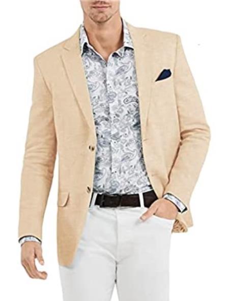 Linen Blazer - Champagne Linen Sportcoat