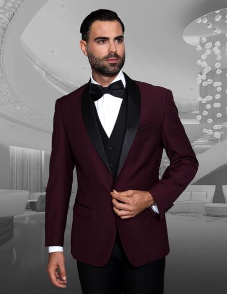 Statement Suits Burgundy