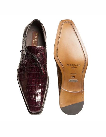 men's Burgundy Lace Up Shoe