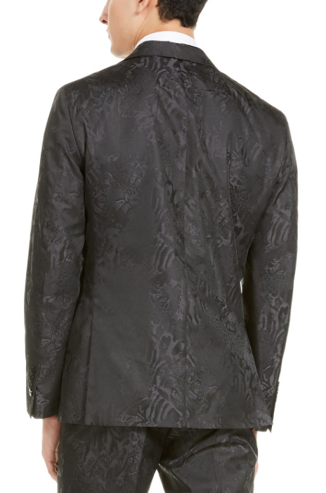 Black Paisley ~ Floral Suit Jacket and Pants Perfect for Wed