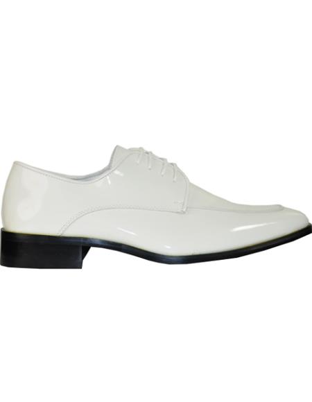 Product#J50320 Men's Wide Width Dress Shoe Ivory Patent