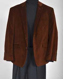  Velvet Sport Coat- brown