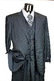  BER_TZ39 Dark Grey Masculine color Pinstripe 3 Piece 2