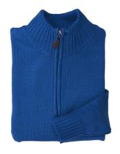   Mens Mock Neck Cobalt Blue