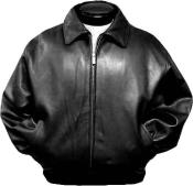   Liquid Jet Black Leather jacket