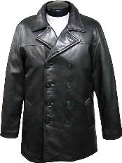   Classic Pea-Coat Liquid Jet Black