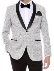   Floral Satin Shiny tuxedo Suits