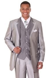   Silver Tuxedo Formal Looking Vested