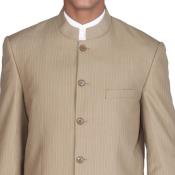   Suit no collar mandarin Collar