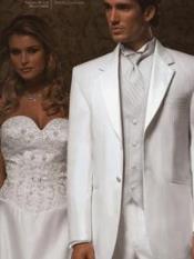   White tone on tone Tuxedo