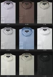  Banded Collar Shirt Long