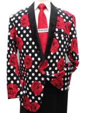   mens high fashion floral polka