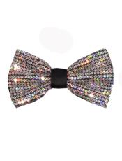   Sparkly Bow Tie Mens Polyester