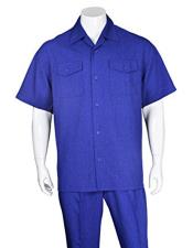   Mens Casual Short Sleeve Two