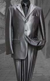   Shiny sharkskin Single Breasted Suit