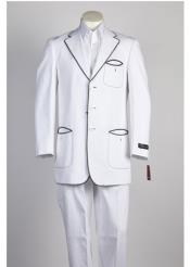   mens 3 Button White Fashion