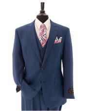   Mens Lux 3 Piece Cobalt