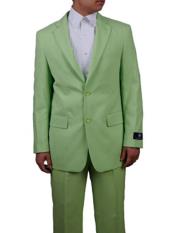   Mens 2 Button Lime Green