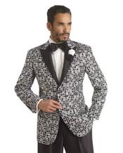   Floral Satin Shiny Tuxedo Dinner