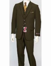  JSM-2133 Mens Single Breasted 3 Piece Regular Fit Poly