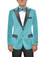  mens Single Breasted Peak Lapel Sky