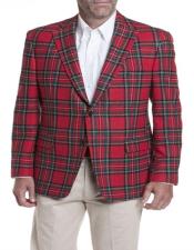  Mens Red Tartan ~ Plaid ~