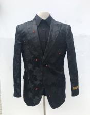  Breasted Peak Lapel Black