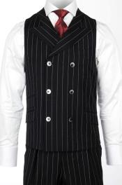  Mens Casual Double Breasted Set Vest