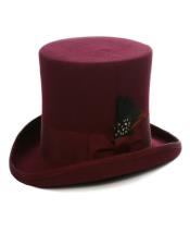  Burgundy Top Hat