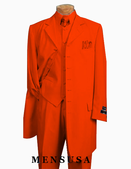  Limited Edition Mens Orange Zoot Suit