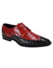  Mens Black ~ Red 5 Eyelet