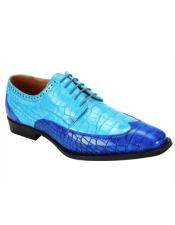  Mens Sky Blue Lace Up 5