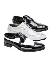  Patent Leather Shoe Wingtip Lace UP