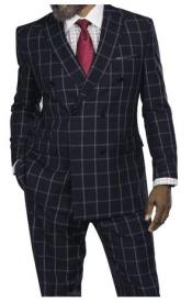  Mens Steve Harvey Suits Black Windowpane