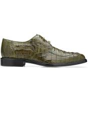  Mens Belvedere Chapo Olive Genuine Hornback