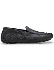  Belvedere "LUIS" Black Genuine Ostrich Quill