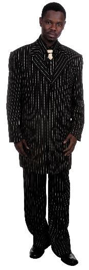  ILCO_8180 Fashionable Liquid Jet Black Pinstripe