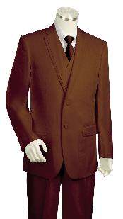   3 Piece Vested brown color